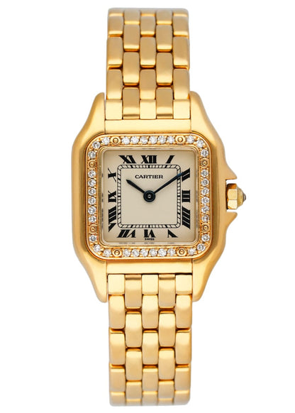 Cartier Panthere 8669 Diamond Bezel 18K Yellow Gold Ladies Watch - Watches