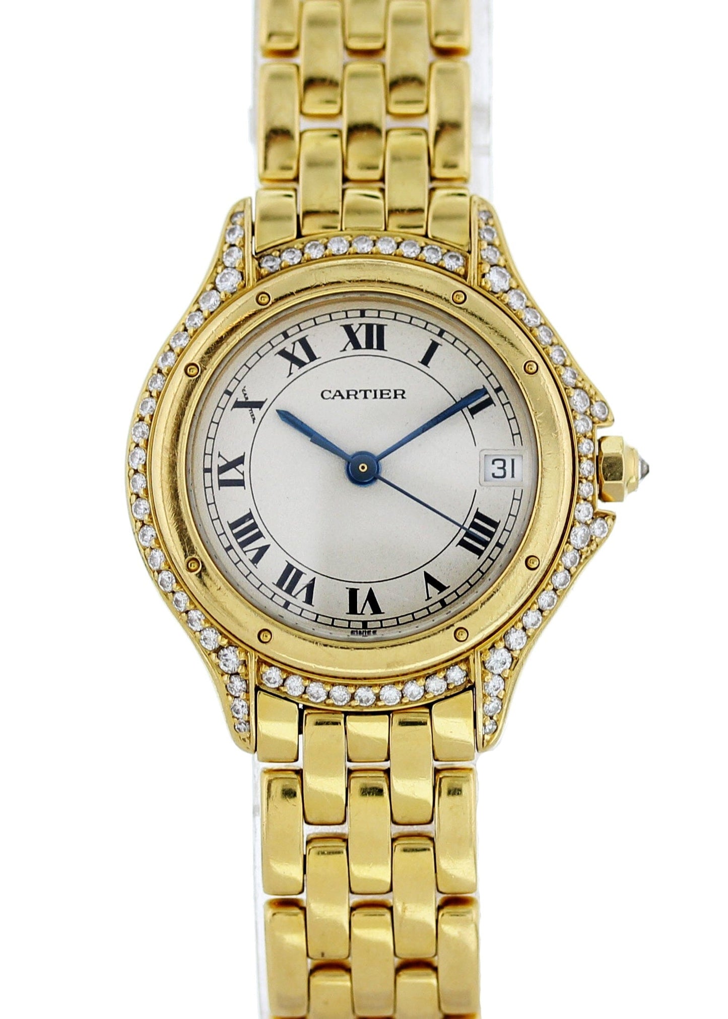 Cartier Panthère Cougar 887907 18K Yellow Gold Watch - Wristwatch