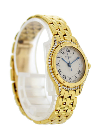 Cartier Panthère Cougar 887907 18K Yellow Gold Watch - Wristwatch