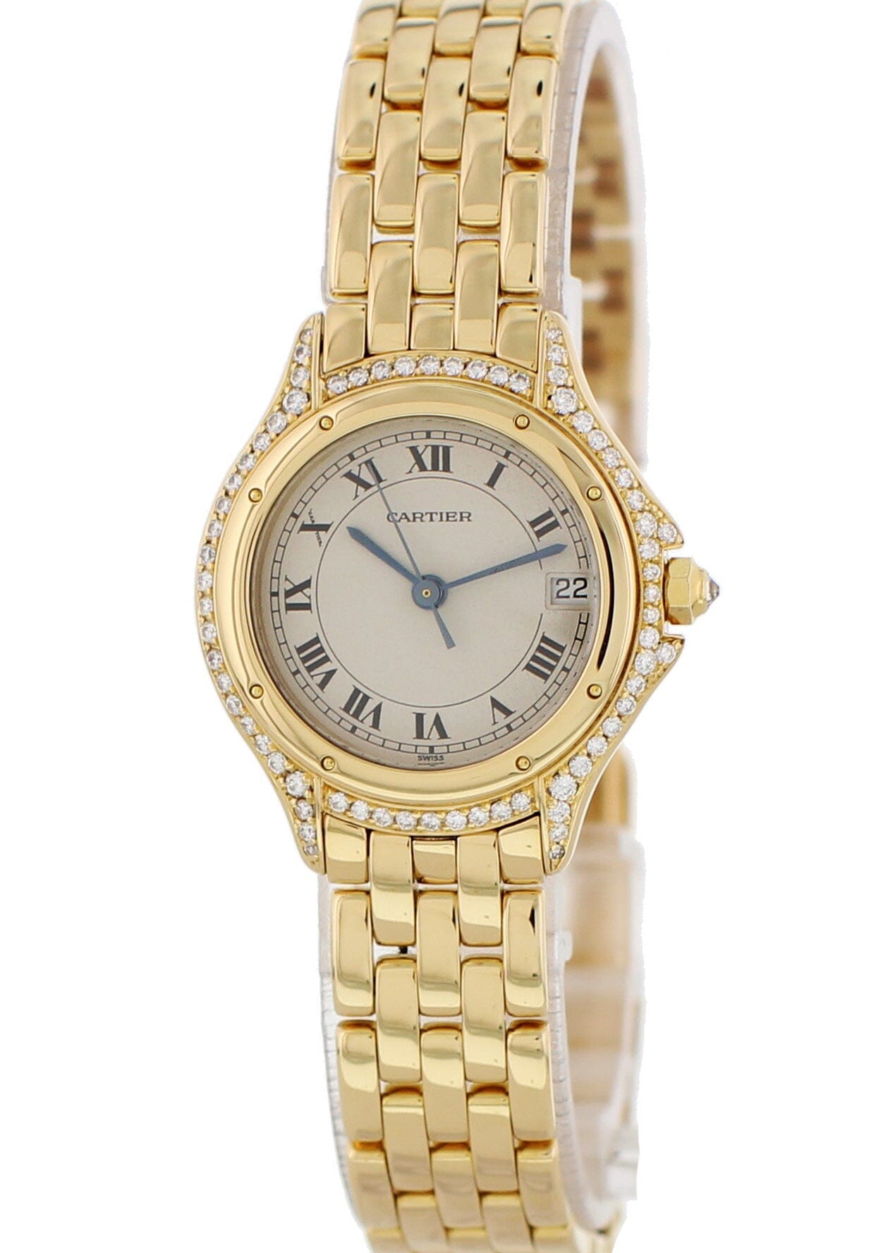 Cartier Panthère Cougar 887907 18K Yellow Gold Watch - Wristwatch
