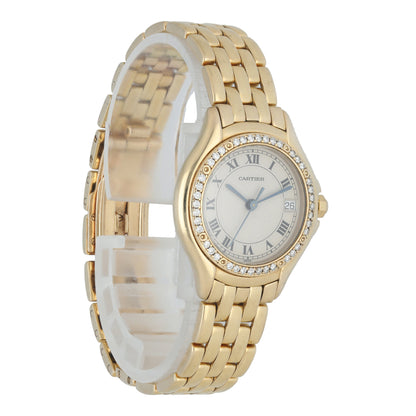 Cartier Panthere Cougar 887907 Yellow Gold Diamond Watch - Virtual