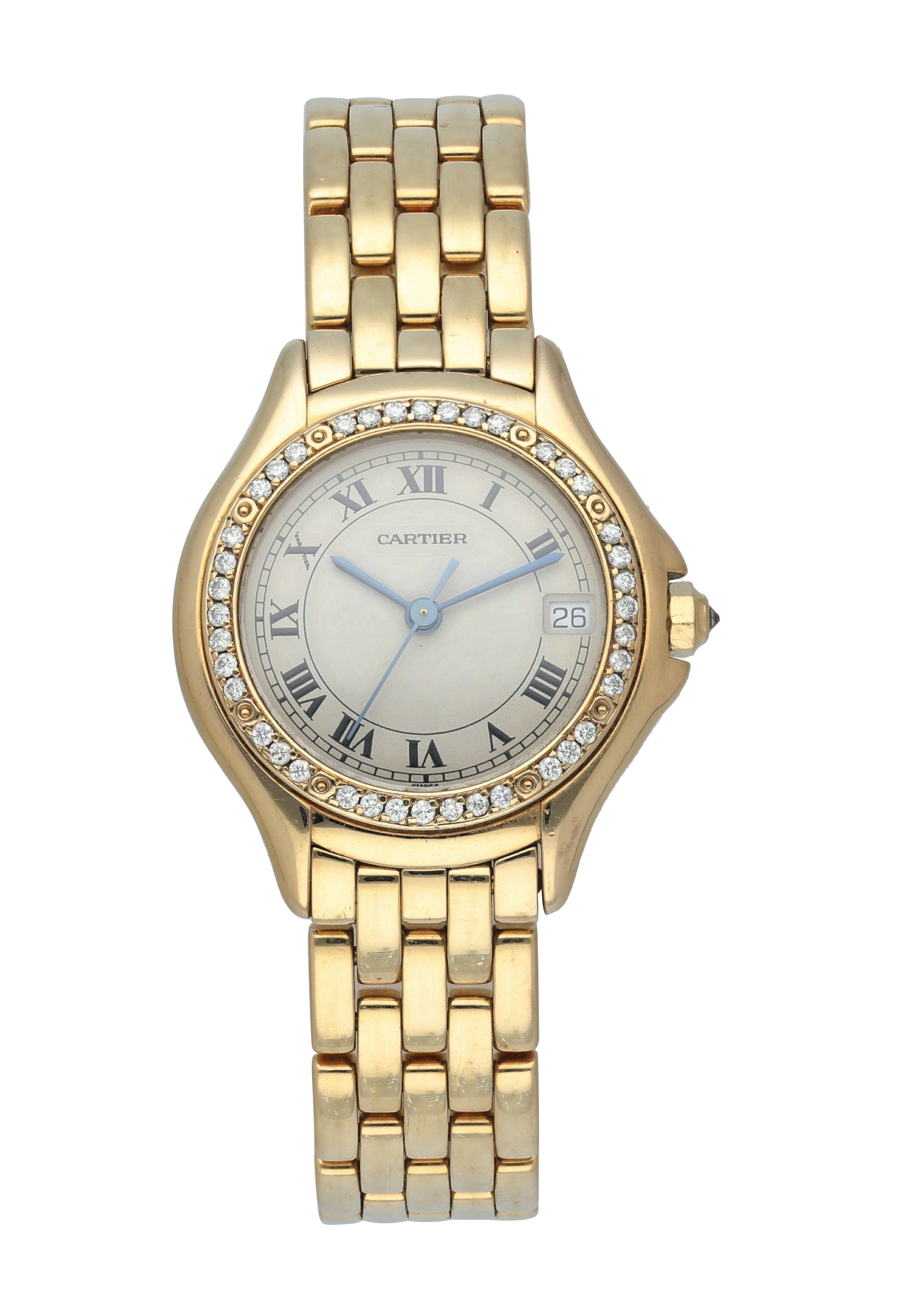 Cartier Panthere Cougar 887907 Yellow Gold Diamond Watch - Virtual