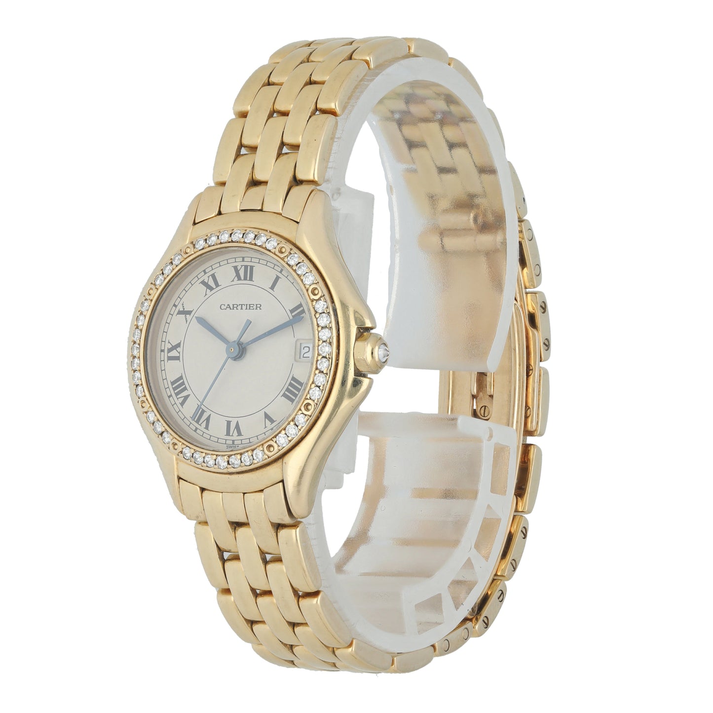 Cartier Panthere Cougar 887907 Yellow Gold Diamond Watch - Virtual