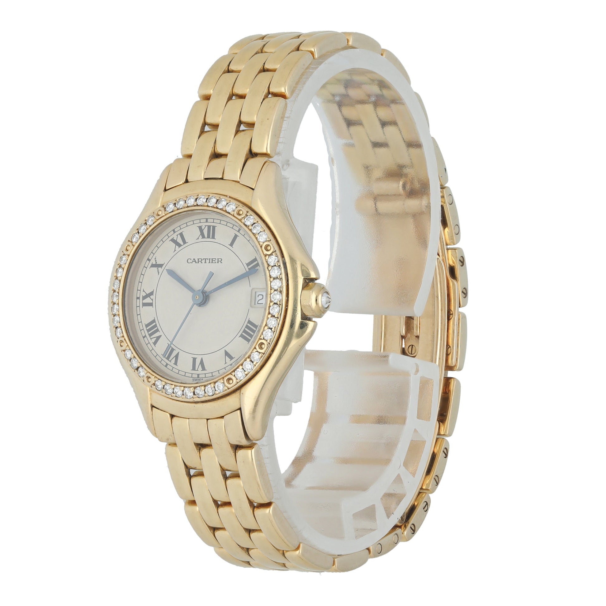 Cartier Panthere Cougar 887907 Yellow Gold Diamond Watch - Virtual