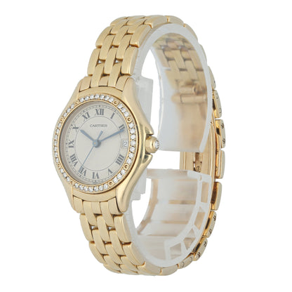Cartier Panthere Cougar 887907 Yellow Gold Diamond Watch - Virtual