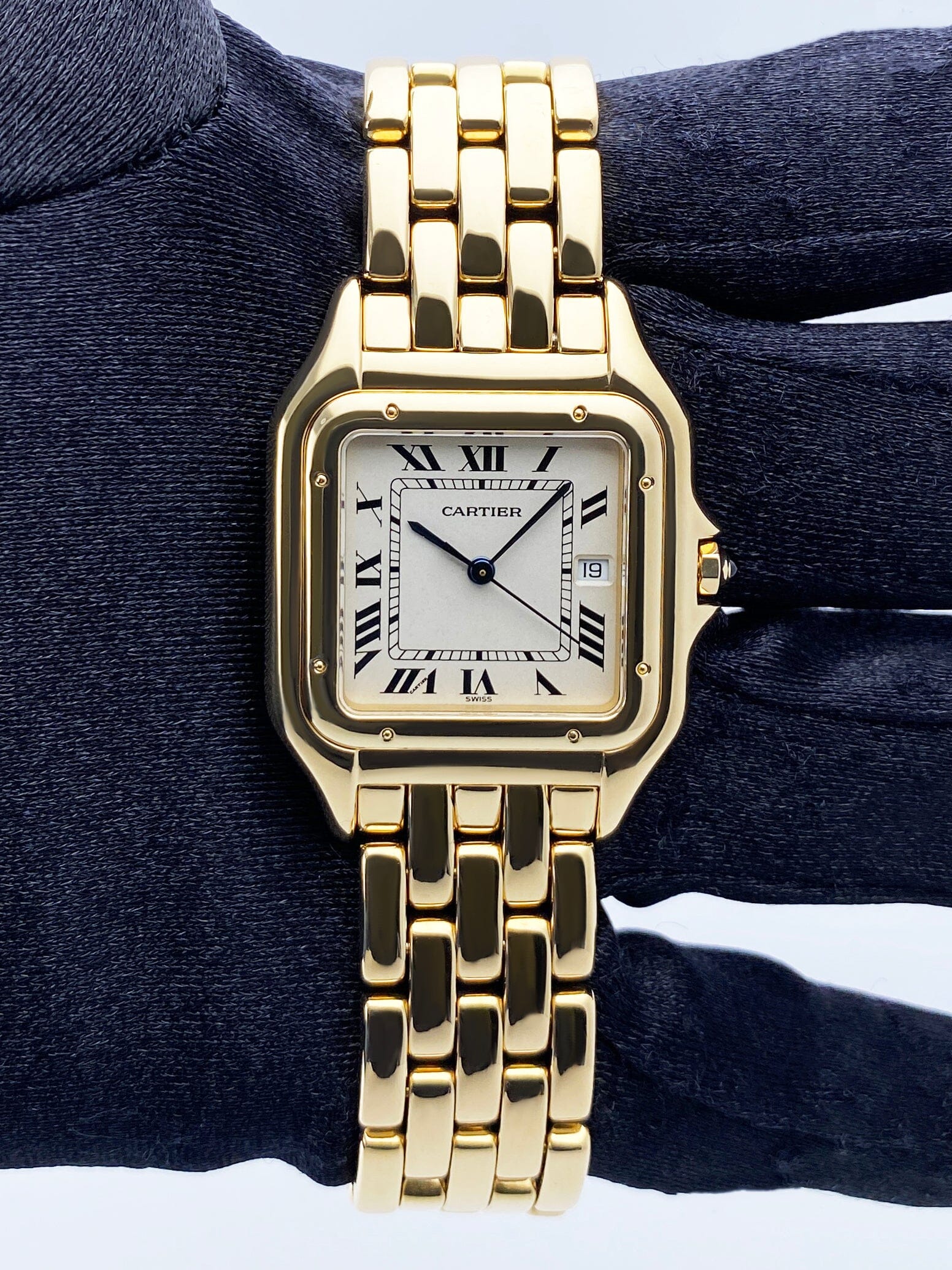 Cartier Panthere Jumbo 83783647 18K Yellow Gold Mens Watch - Wristwatch