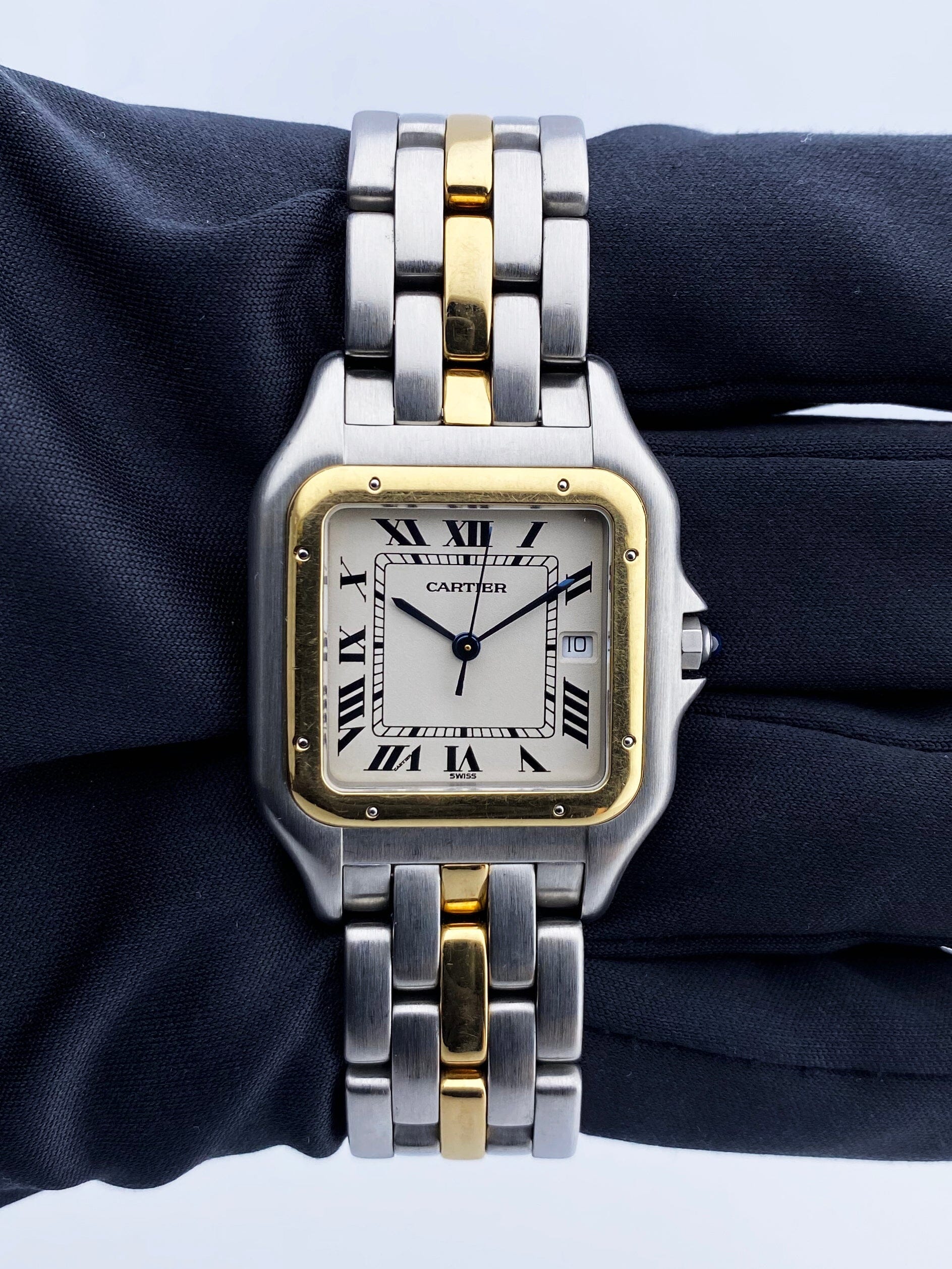 Cartier Panthere Jumbo W25027B5 One Row Mens Watch - Wristwatch