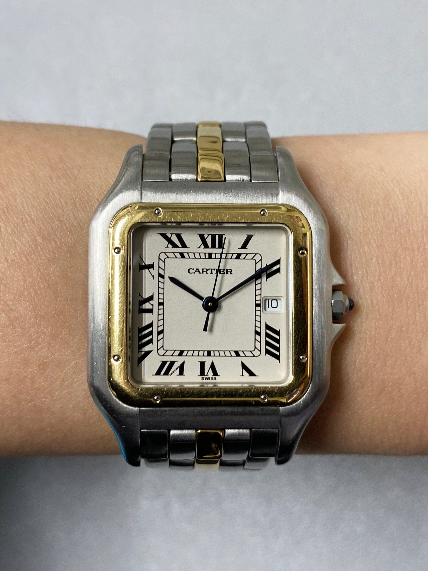 Cartier Panthere Jumbo W25027B5 One Row Mens Watch - Wristwatch