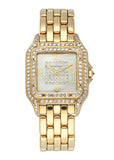 Cartier Panthere Jumbo Yellow Gold MOP Diamond Watch - Wristwatch