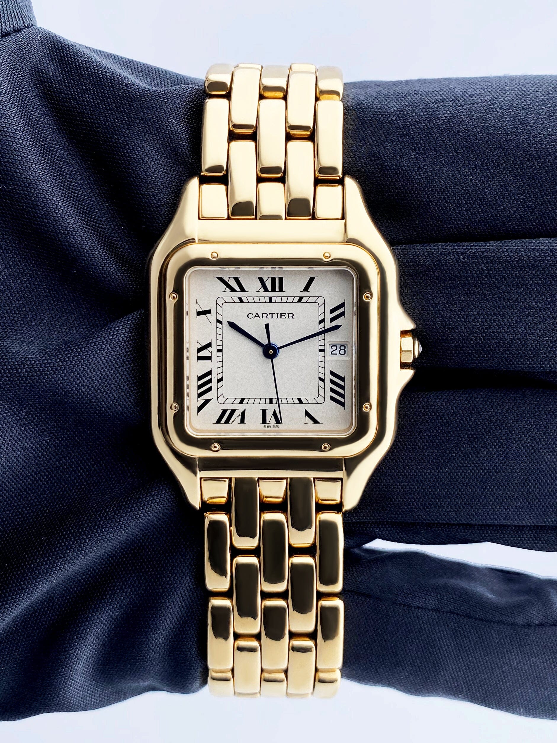 Cartier Panthere Large 18K Yellow Gold Mens Watch - Wristwatch