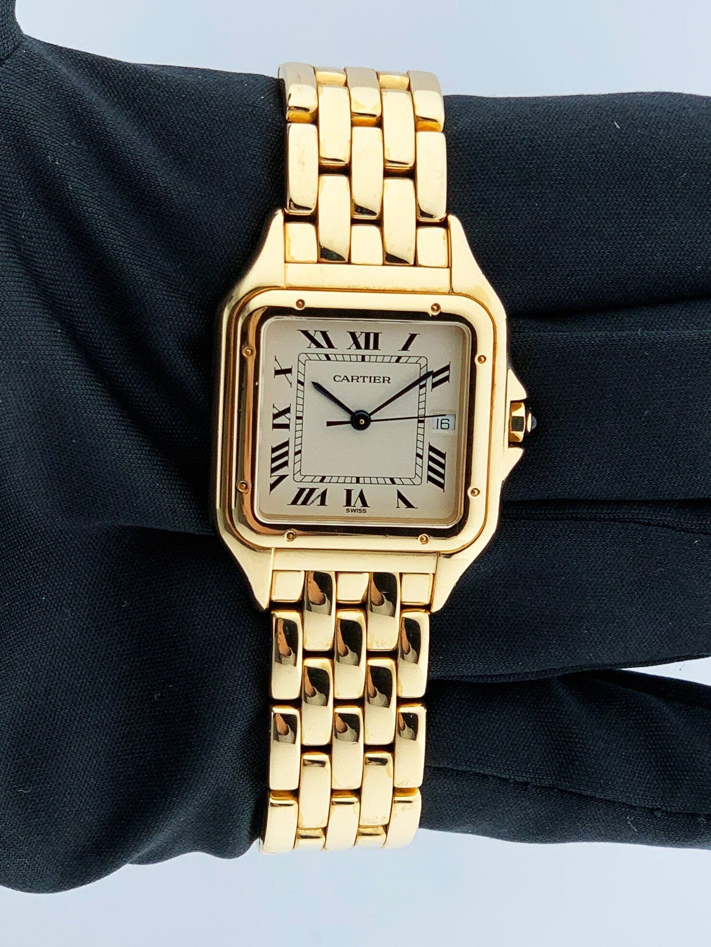 Cartier Panthere Large 18K Yellow Gold Mens Watch - Virtual