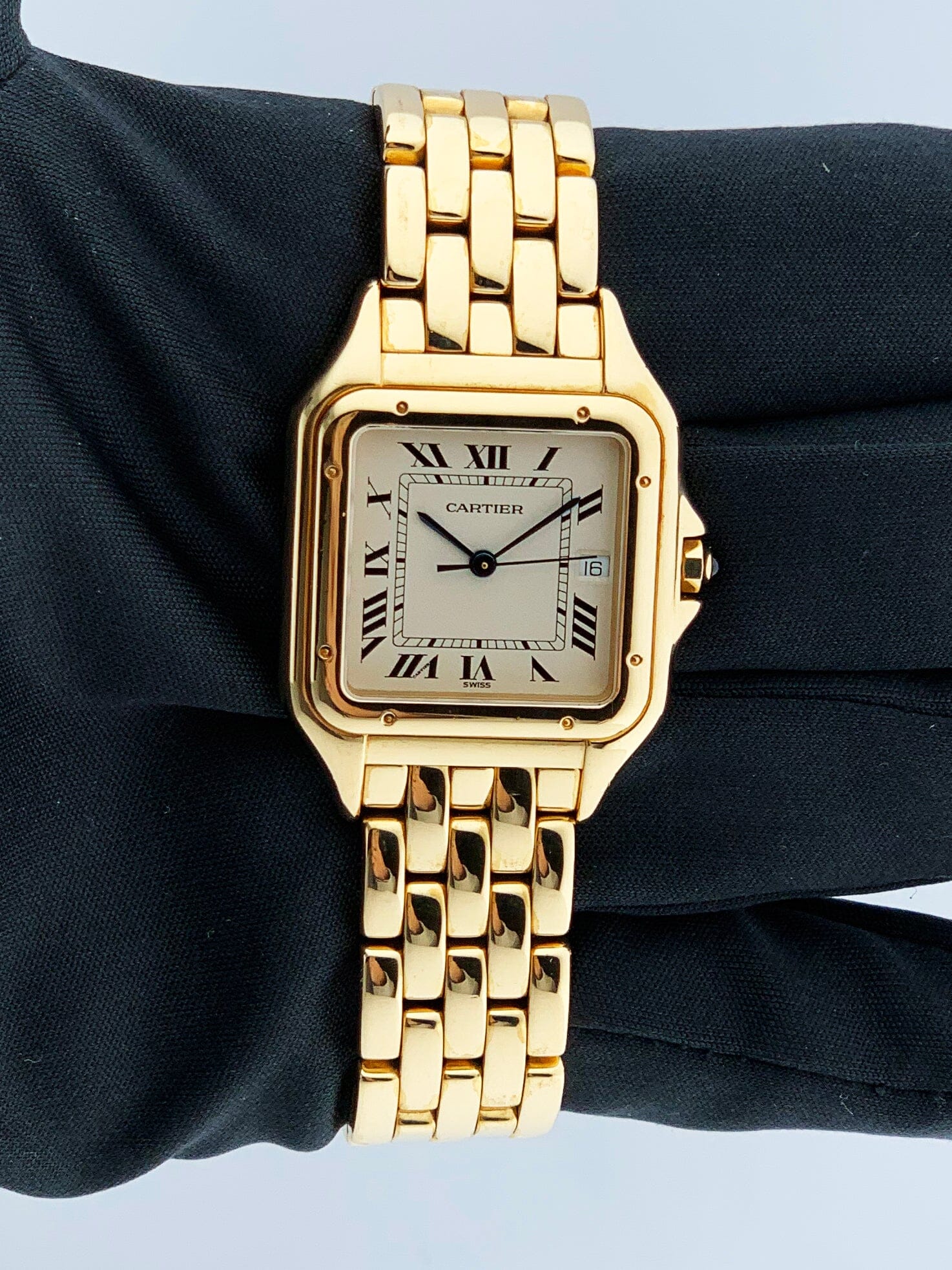 Cartier Panthere Large 18K Yellow Gold Mens Watch - Virtual