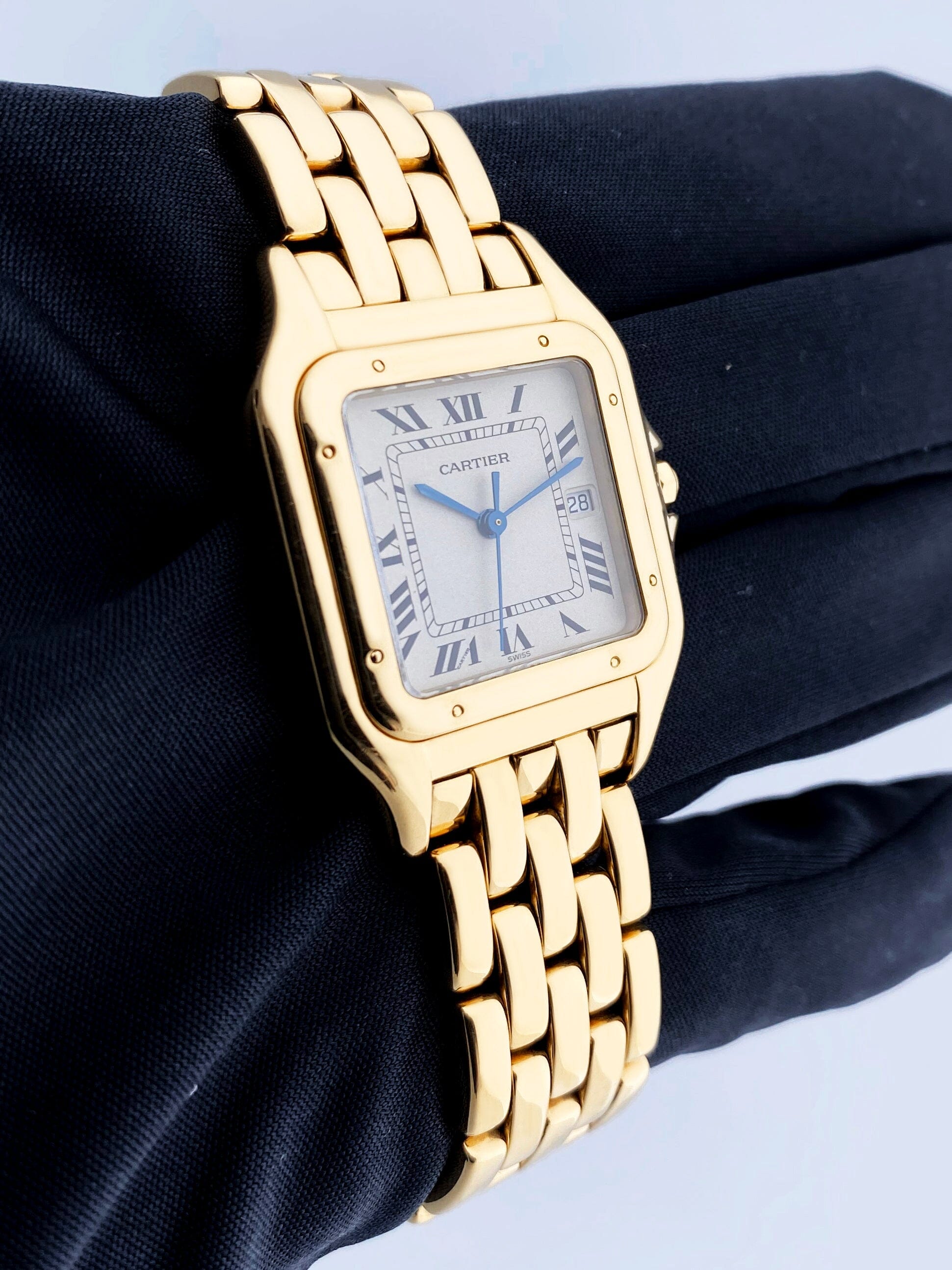 Cartier Panthere Large 18K Yellow Gold Mens Watch - Wristwatch