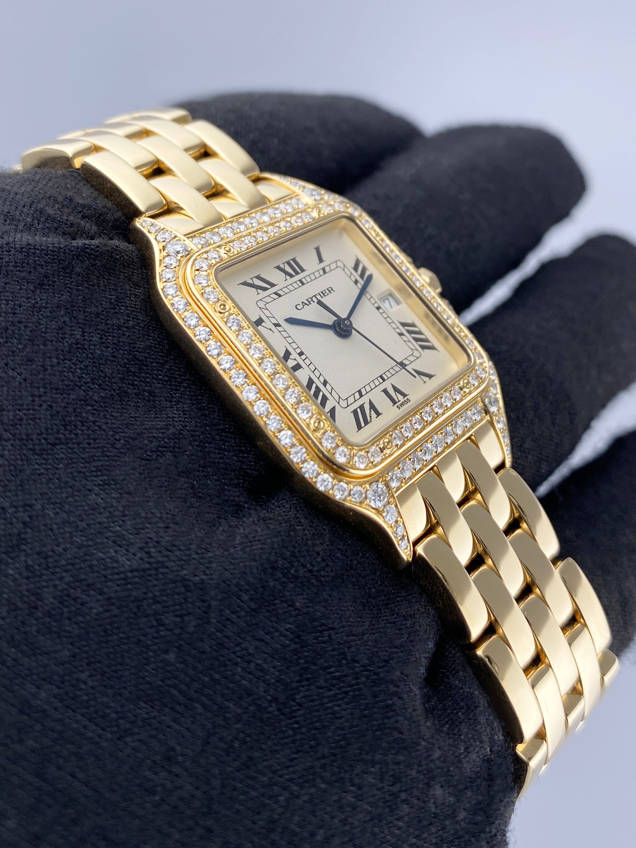 Cartier Panthere Large W25014B9 Diamond Mens Watch – Phigora