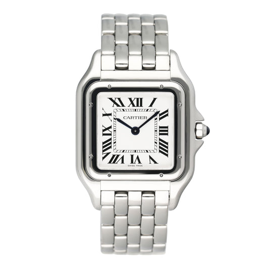Cartier Panthere Large WSPN0016 Silver Dial Steel Mens Watch
