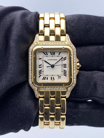Cartier Panthere Medium 8839 Diamond 18K Yellow Gold Ladies Watch - Watches