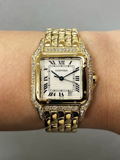 Cartier Panthere Medium 8839 Diamond 18K Yellow Gold Ladies Watch - Watches