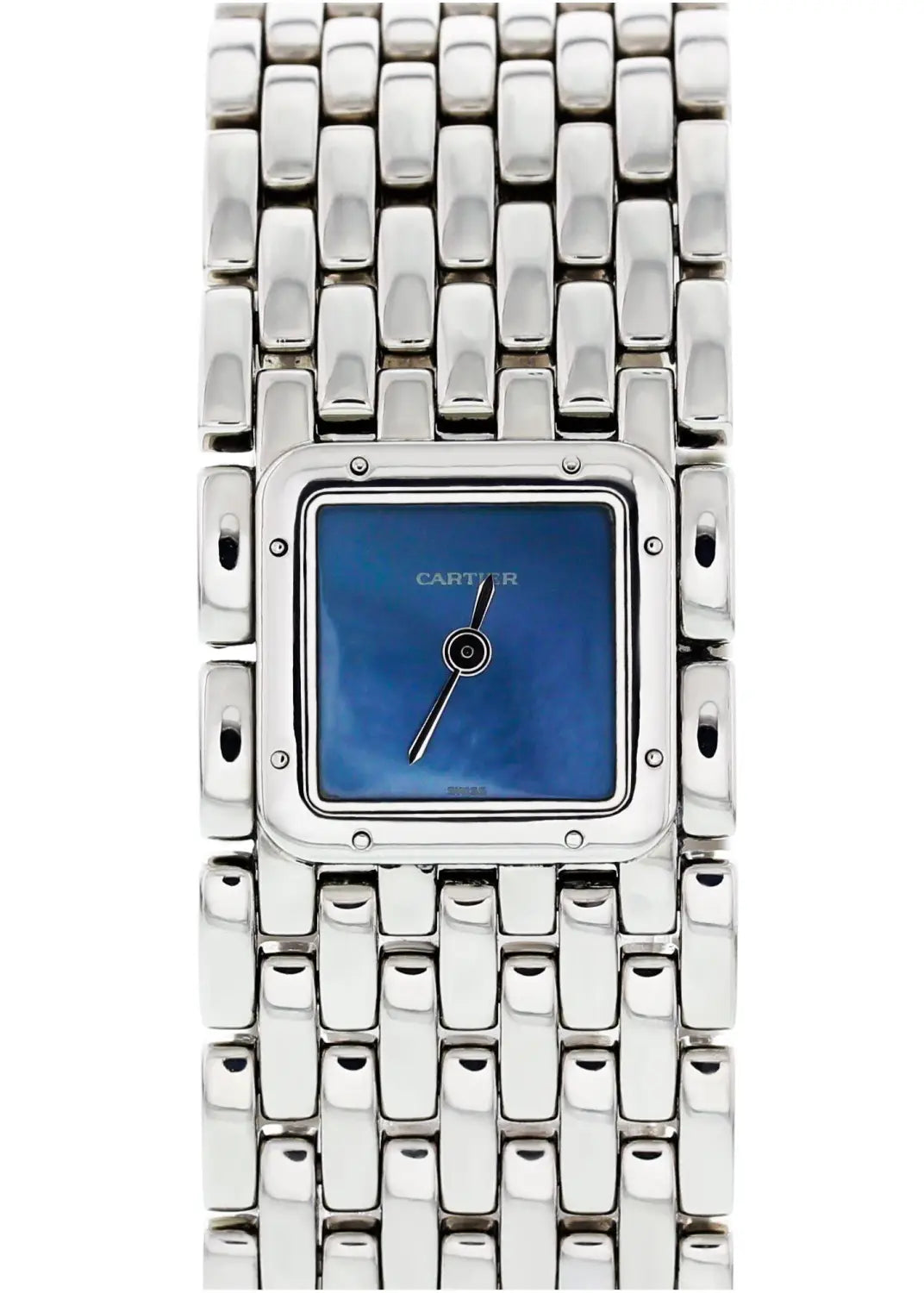 Cartier Panthere Ruban with Blue mother of pearl dial