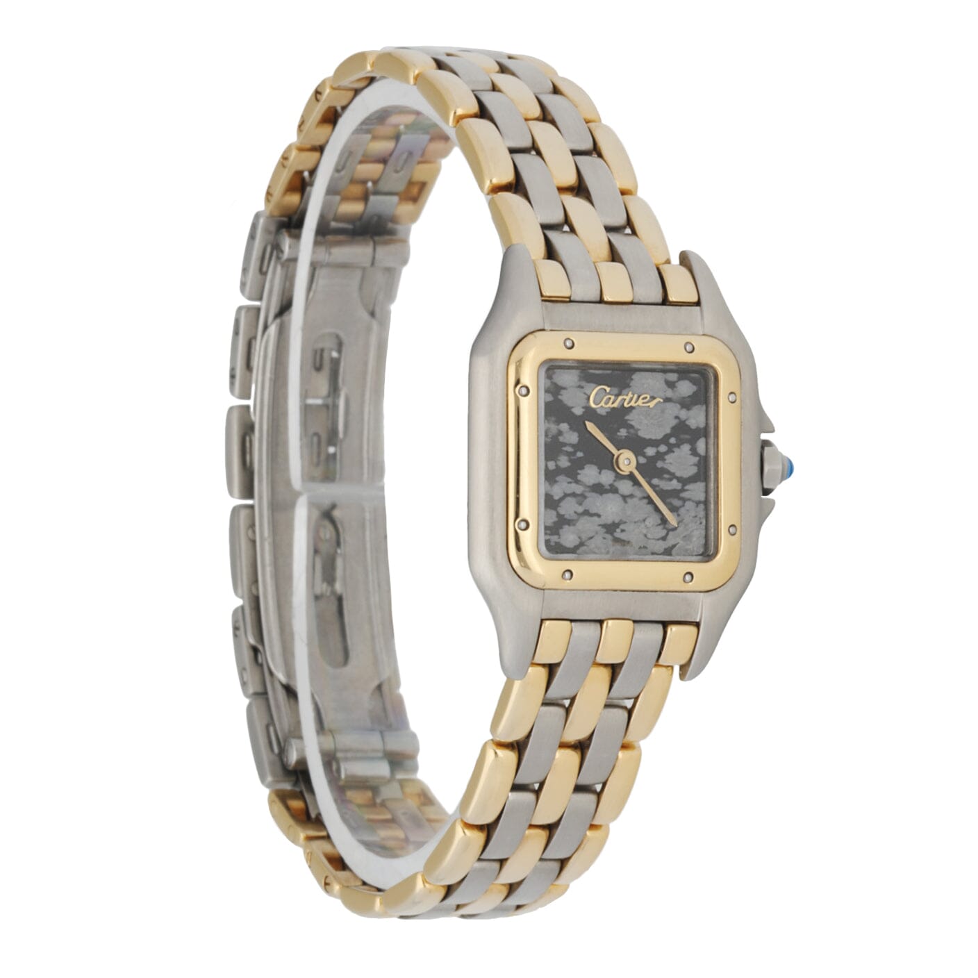 Cartier Panthere Three Row Quartz Obsidian Dial Ladies Watch - Wristwatch
