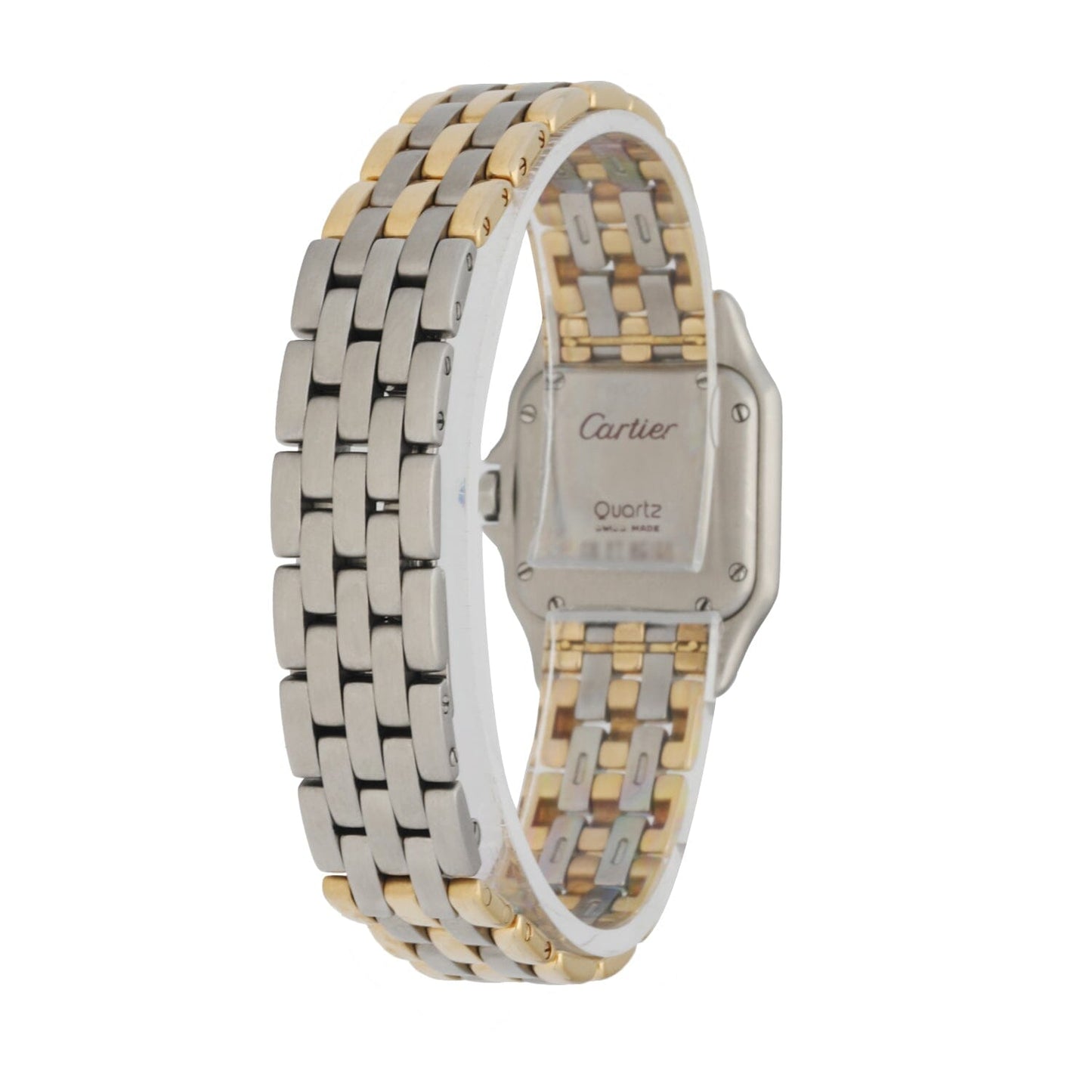 Cartier Panthere Three Row Quartz Obsidian Dial Ladies Watch - Wristwatch