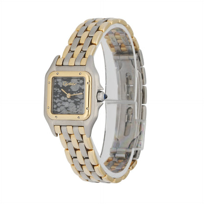 Cartier Panthere Three Row Quartz Obsidian Dial Ladies Watch - Wristwatch