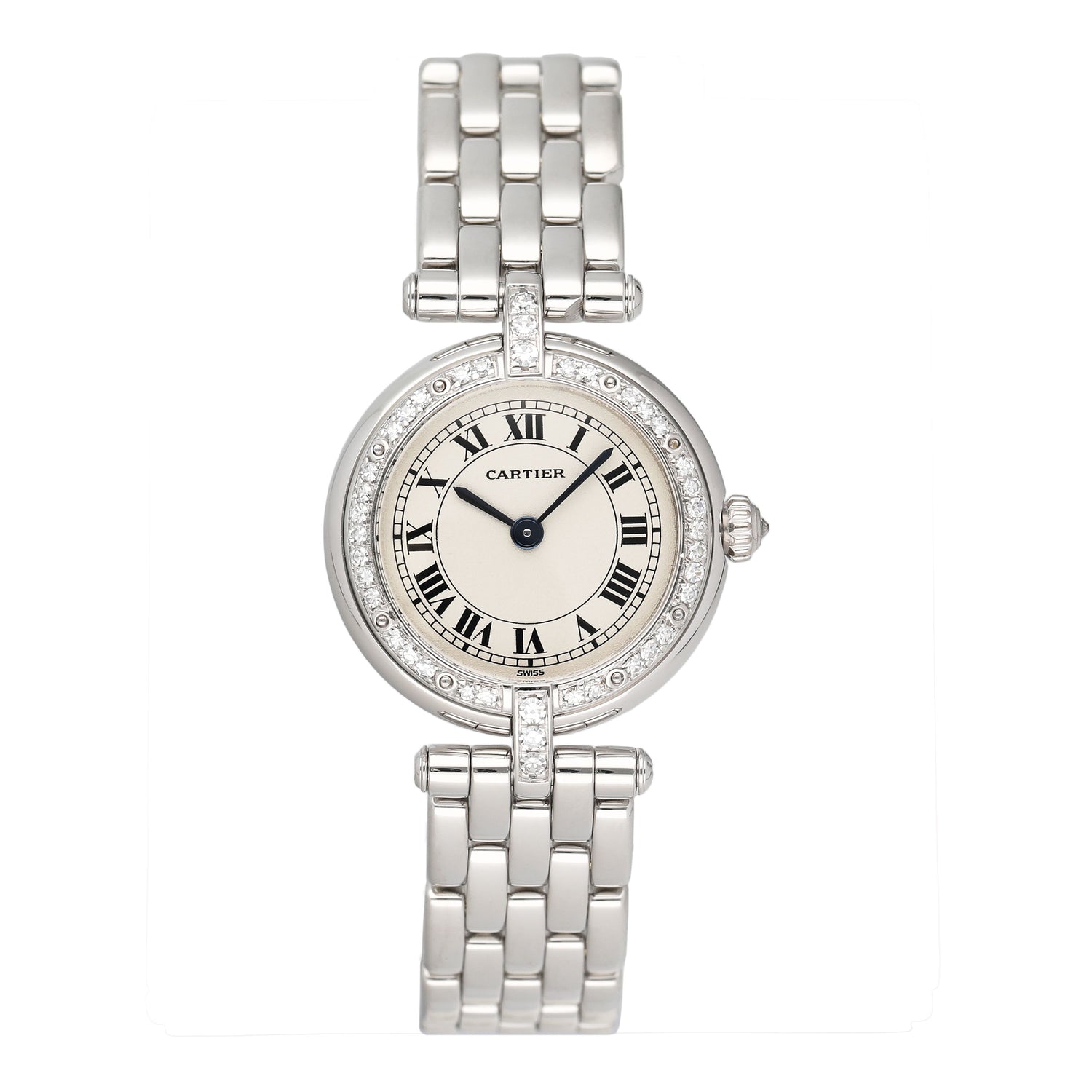Cartier Panthere Vendome WF5033F3 Diamond 18K White Gold Ladies Watch - Watches