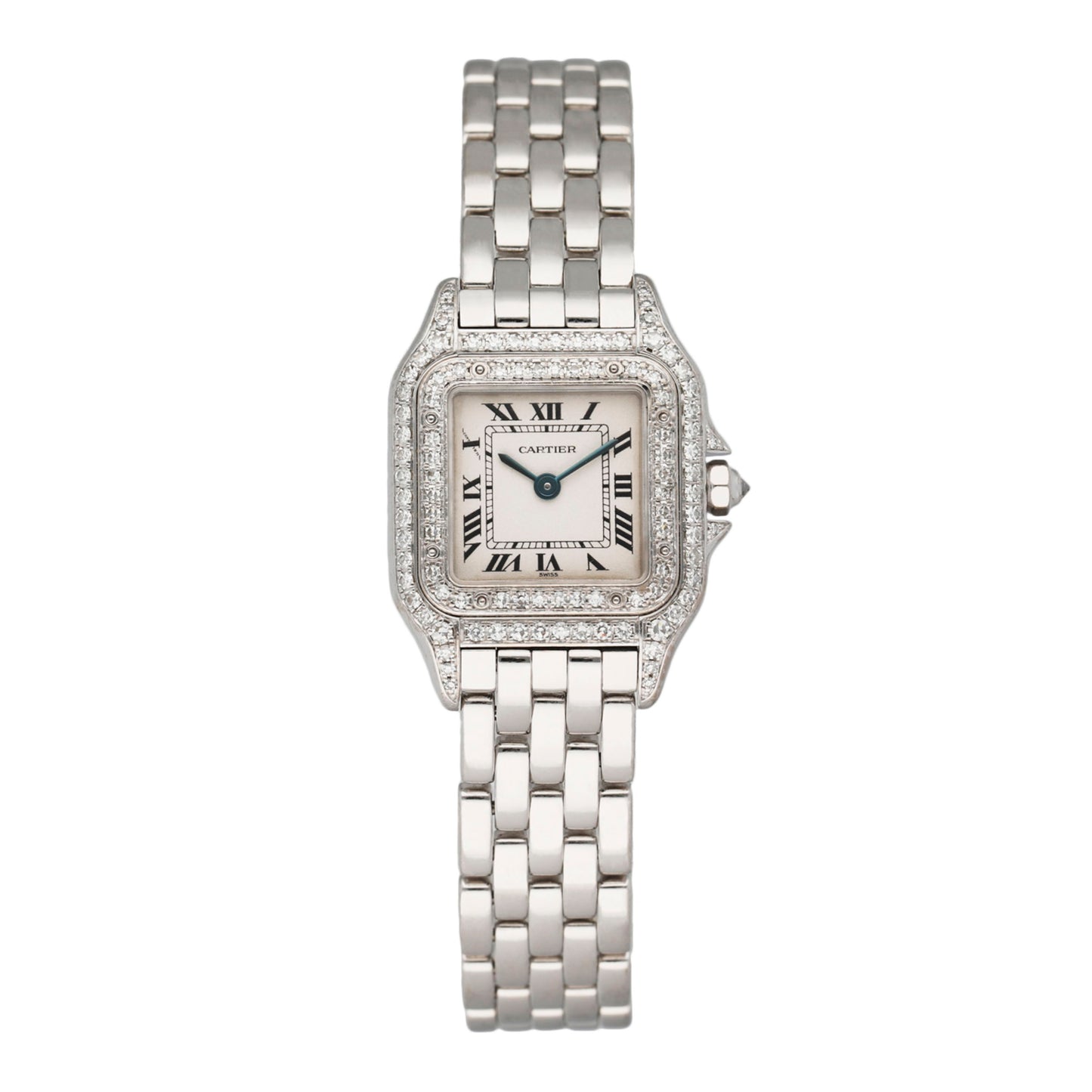 Cartier Panthere W25016F3 Diamonds 18K White Gold Ladies Watch