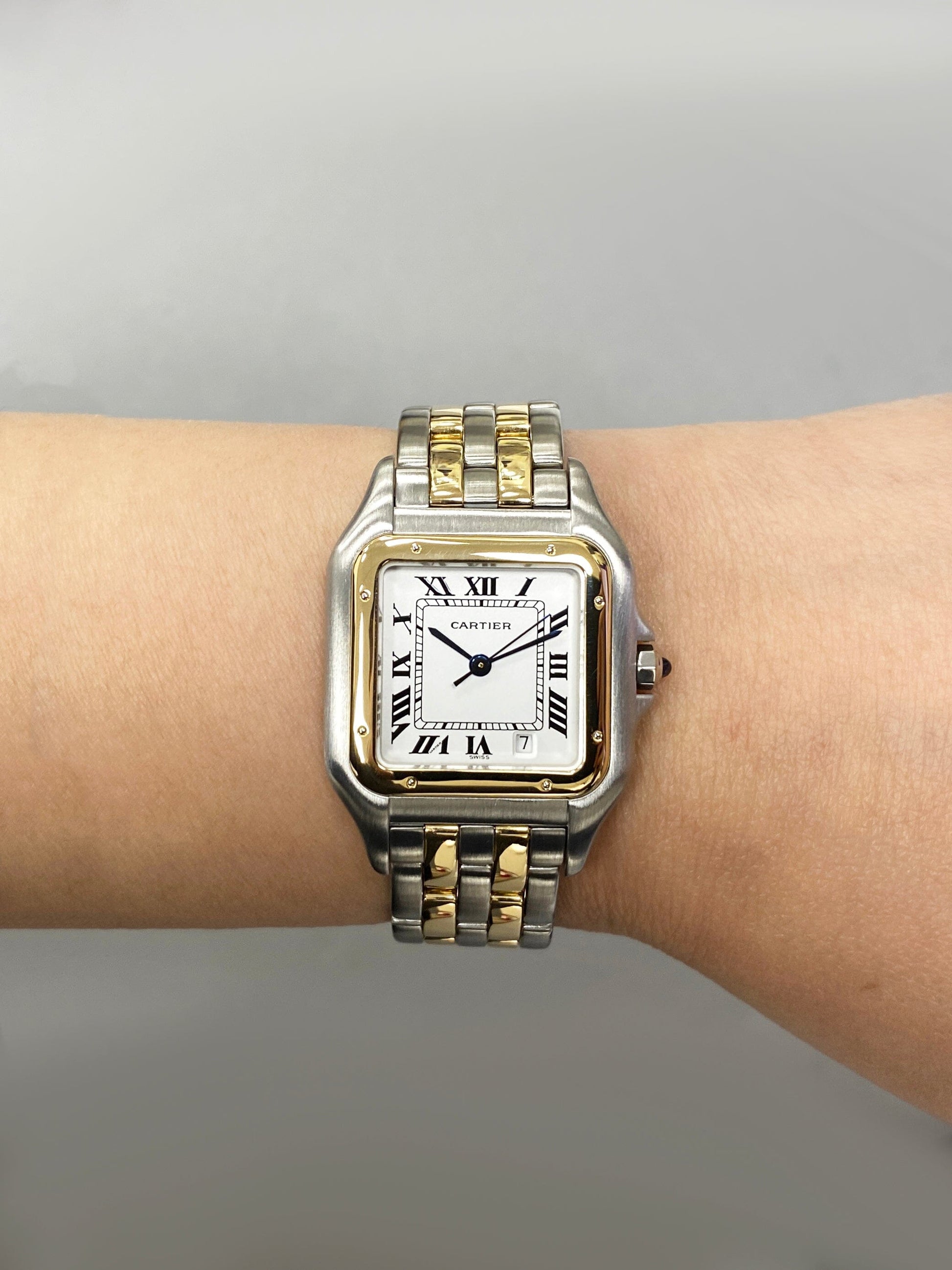 Cartier Panthere W25028B6 Midsize Silver Dial Ladies Watch