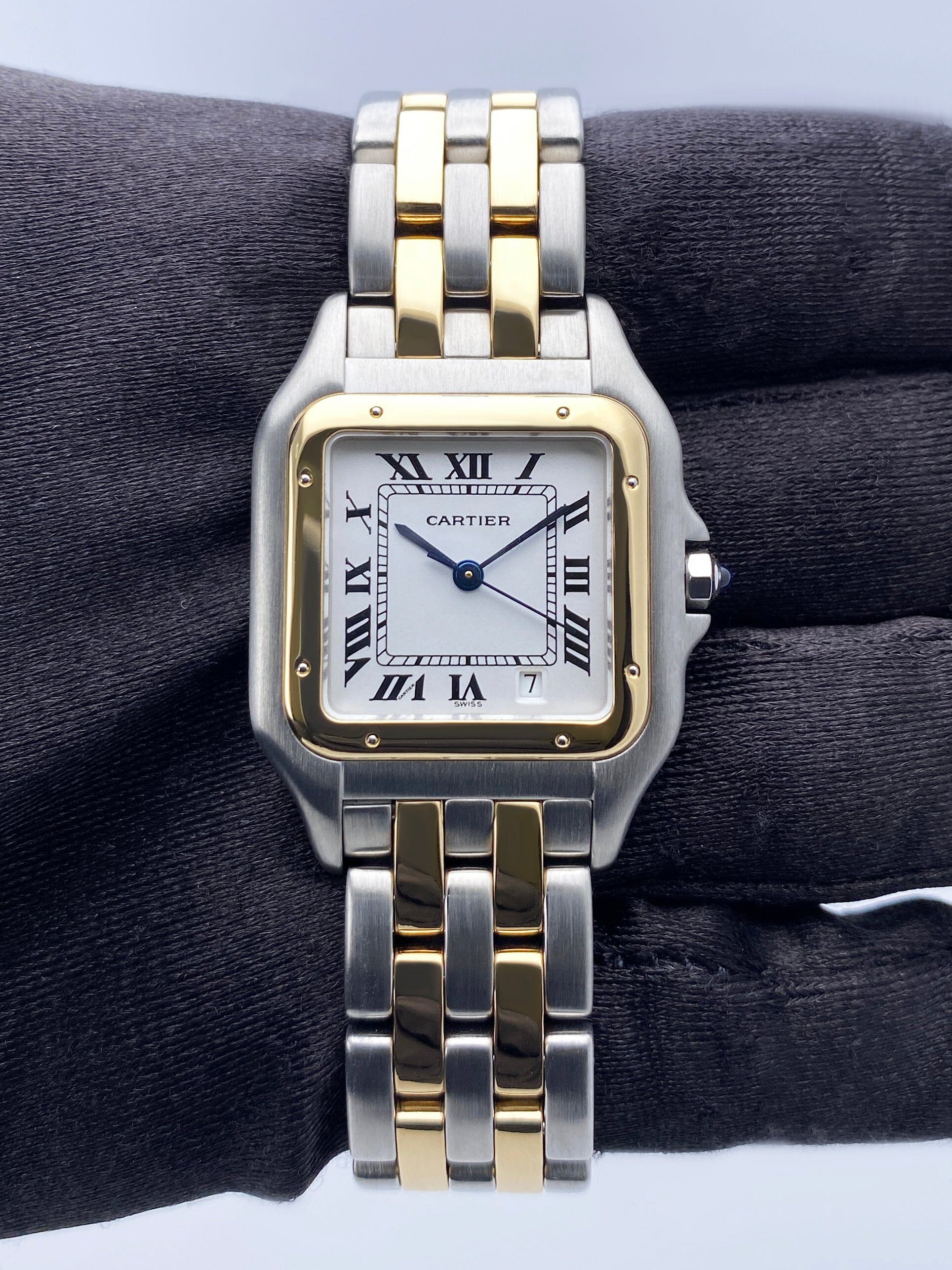 Cartier Panthere W25028B6 Midsize Silver Dial Ladies Watch