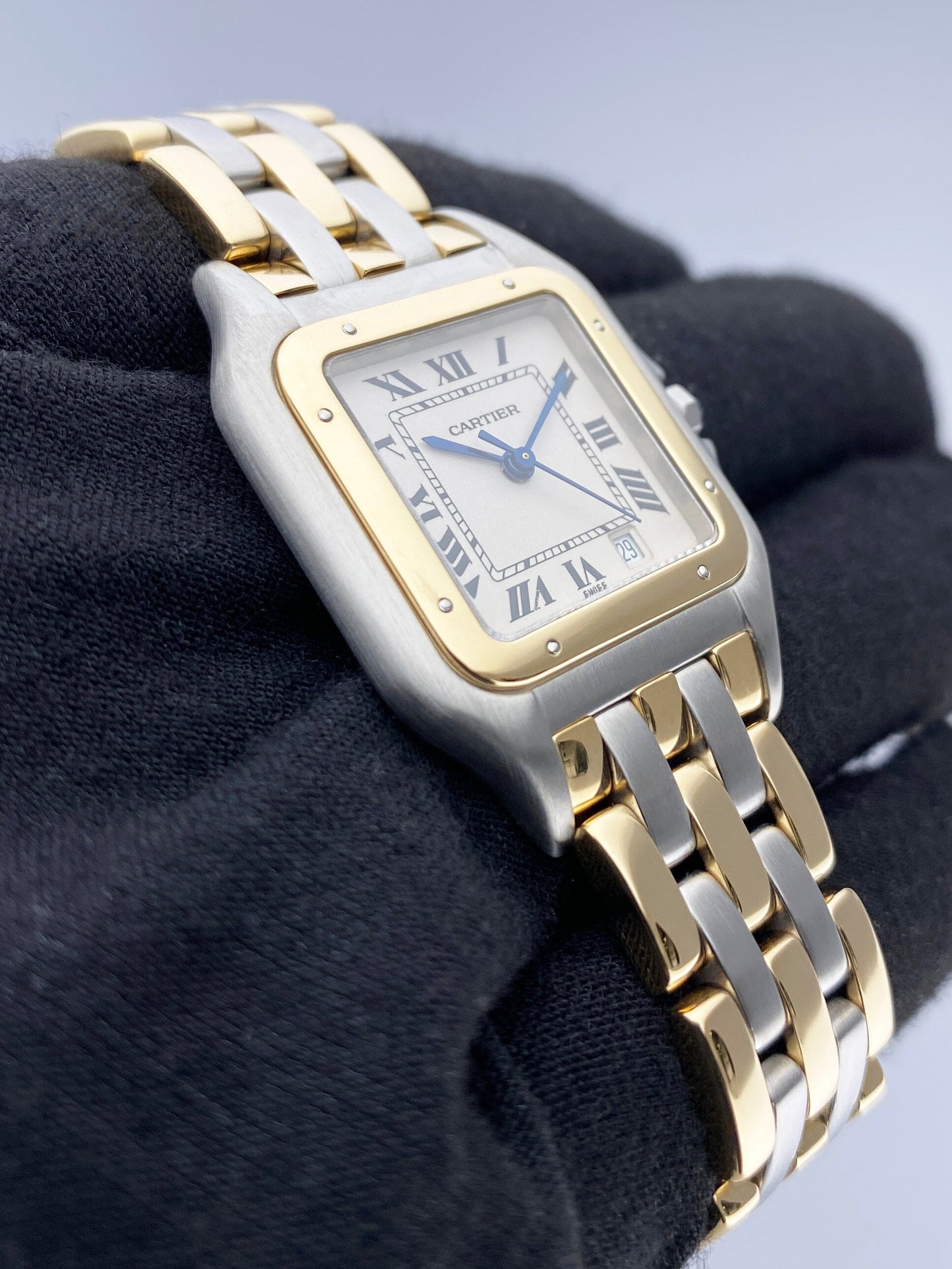 Cartier Panthere W25028B8 Three Row Midsize Ladies Watch - Wristwatch