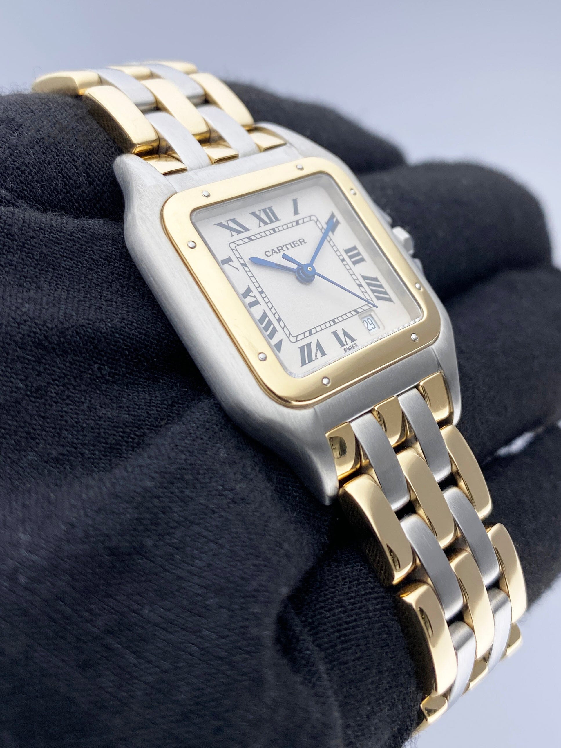 Cartier Panthere W25028B8 Three Row Midsize Ladies Watch - Wristwatch