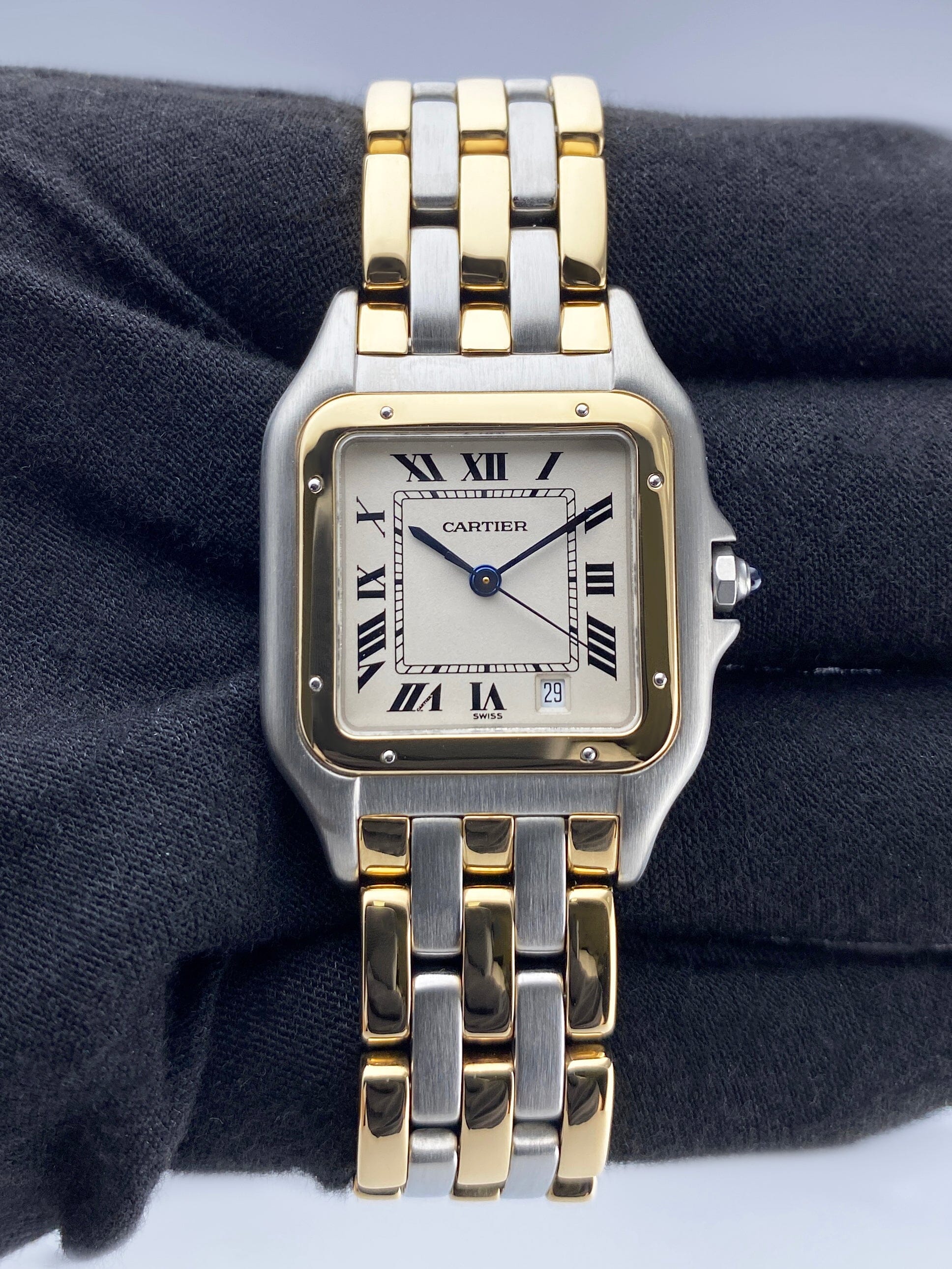 Cartier Panthere W25028B8 Three Row Midsize Ladies Watch - Wristwatch