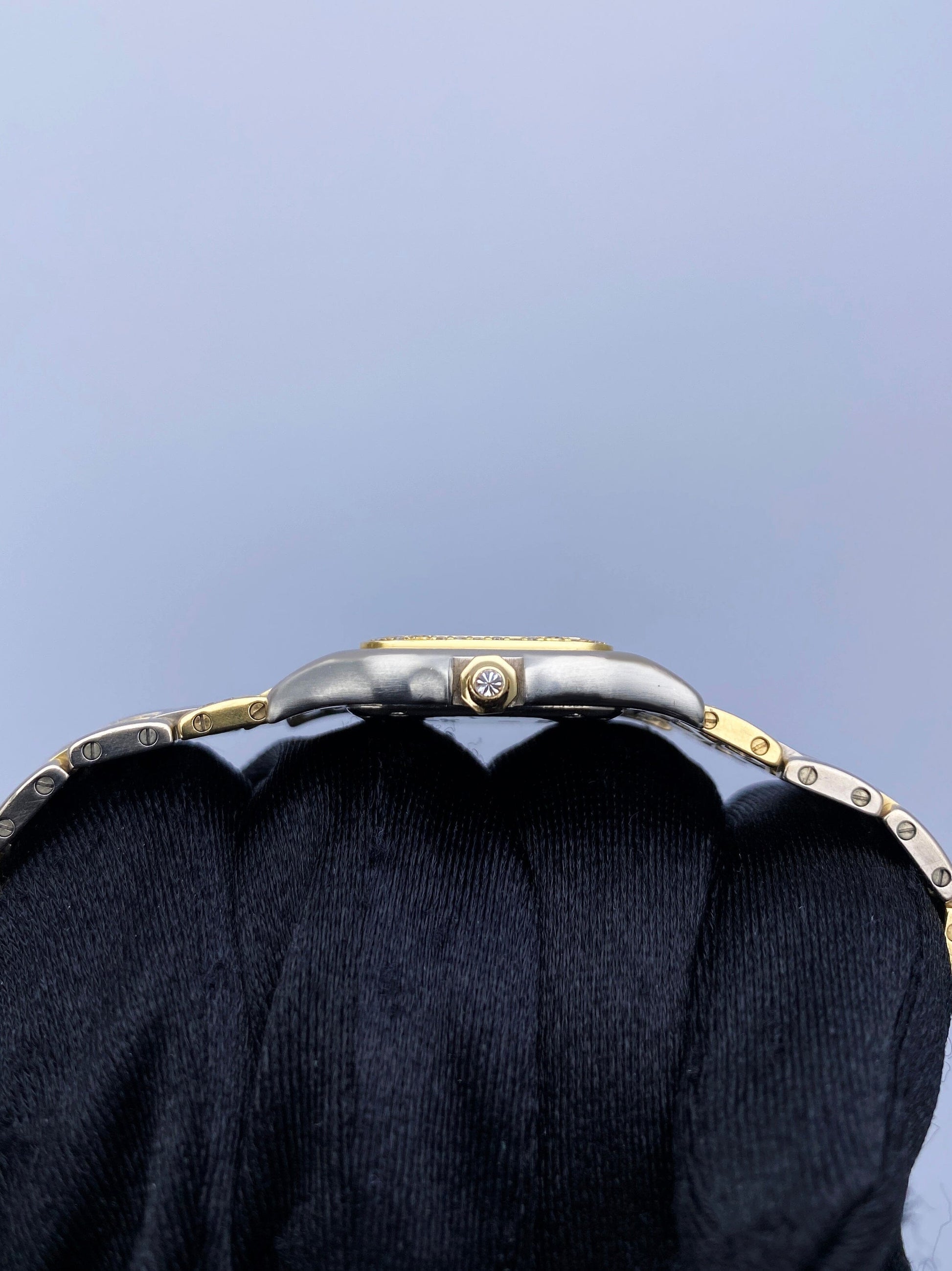 Cartier Panthere WF3052FH Gold Obsidian Stone Ladies Watch - Watches