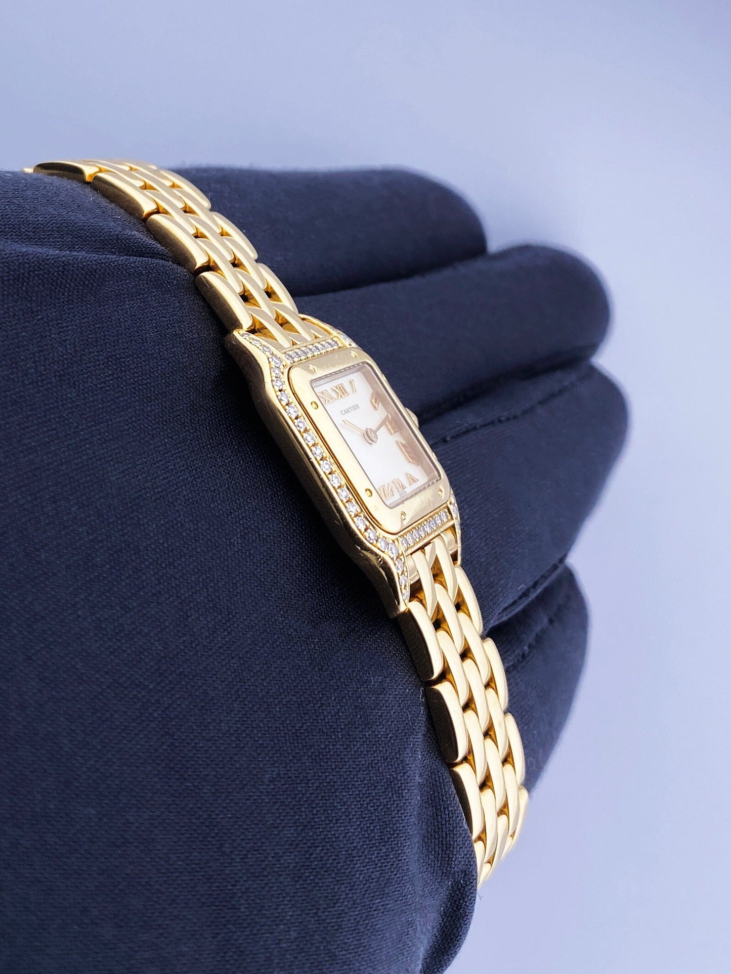 Cartier Panthere WF3116B9 MOP Diamond Ladies Watch - Watches