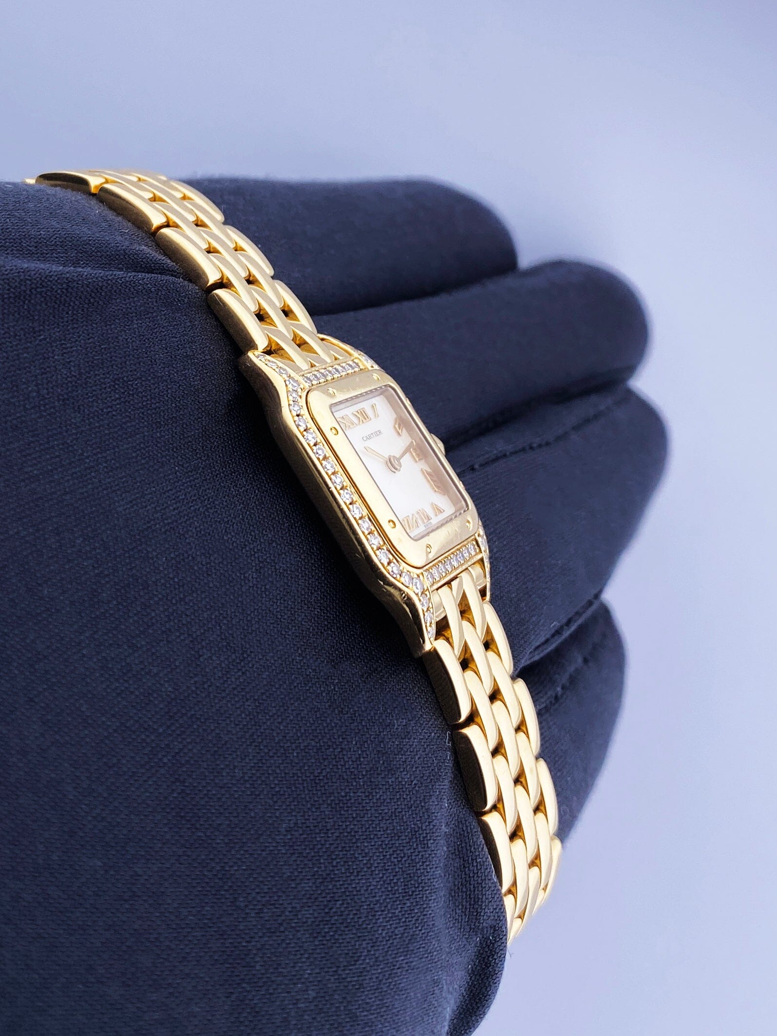 Cartier Panthere WF3116B9 MOP Diamond Ladies Watch - Watches