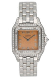 Cartier Panthere WF3259F3 Salmon Dial White Gold Diamond Ladies Watch