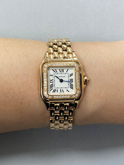 Cartier Panthere WJPN0008 Diamond 18K Rose Gold Ladies Watch Box/Papers - Virtual