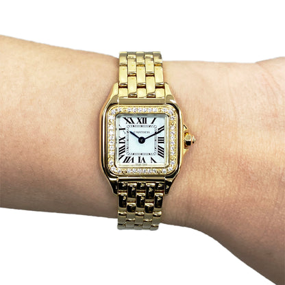 Cartier Panthere WJPN0048 Diamond Bezel 18K Yellow Gold Ladies Watch
