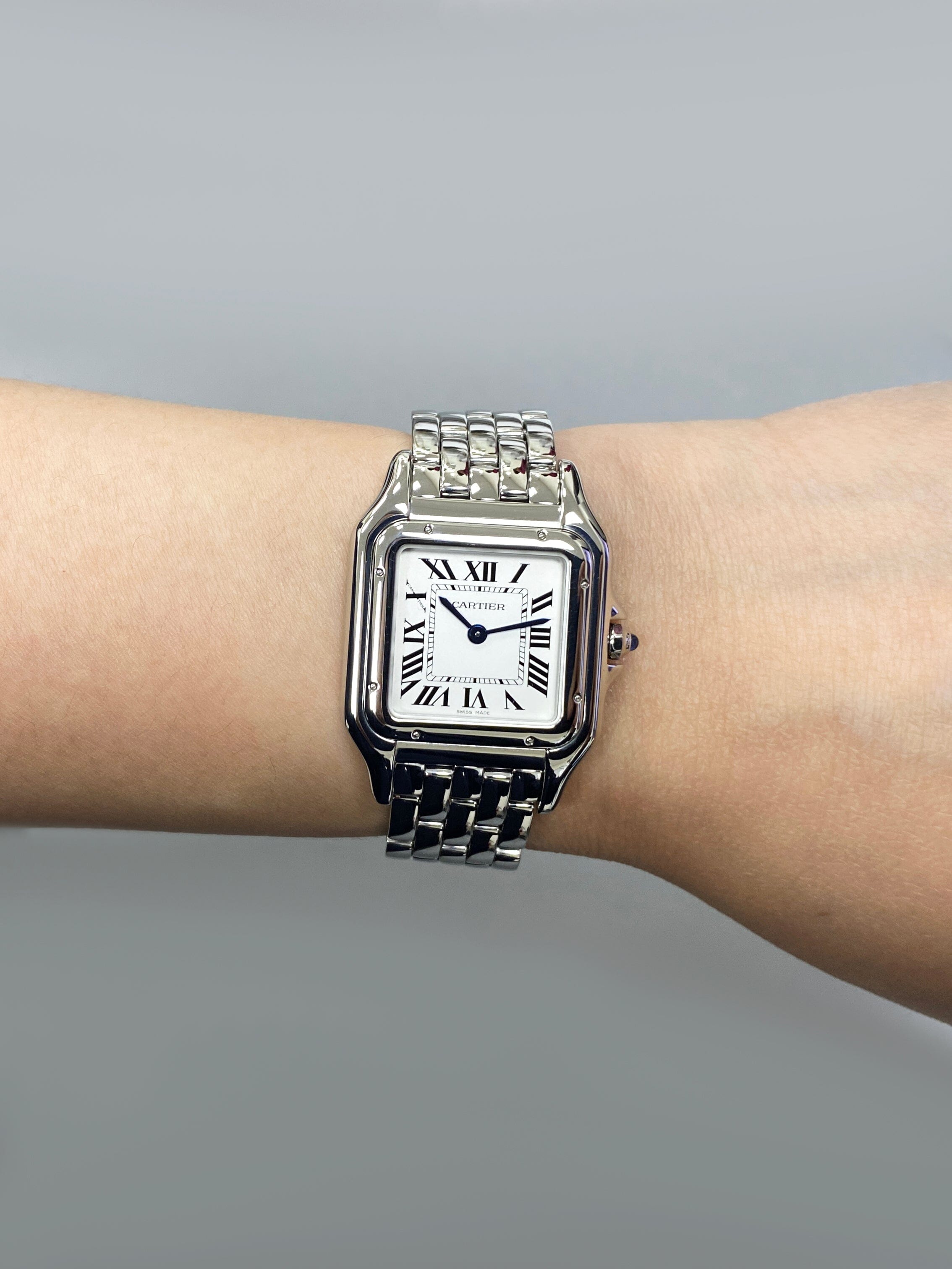 Cartier Panthere WSPN0007 Medium Steel Ladies Watch Box Papers