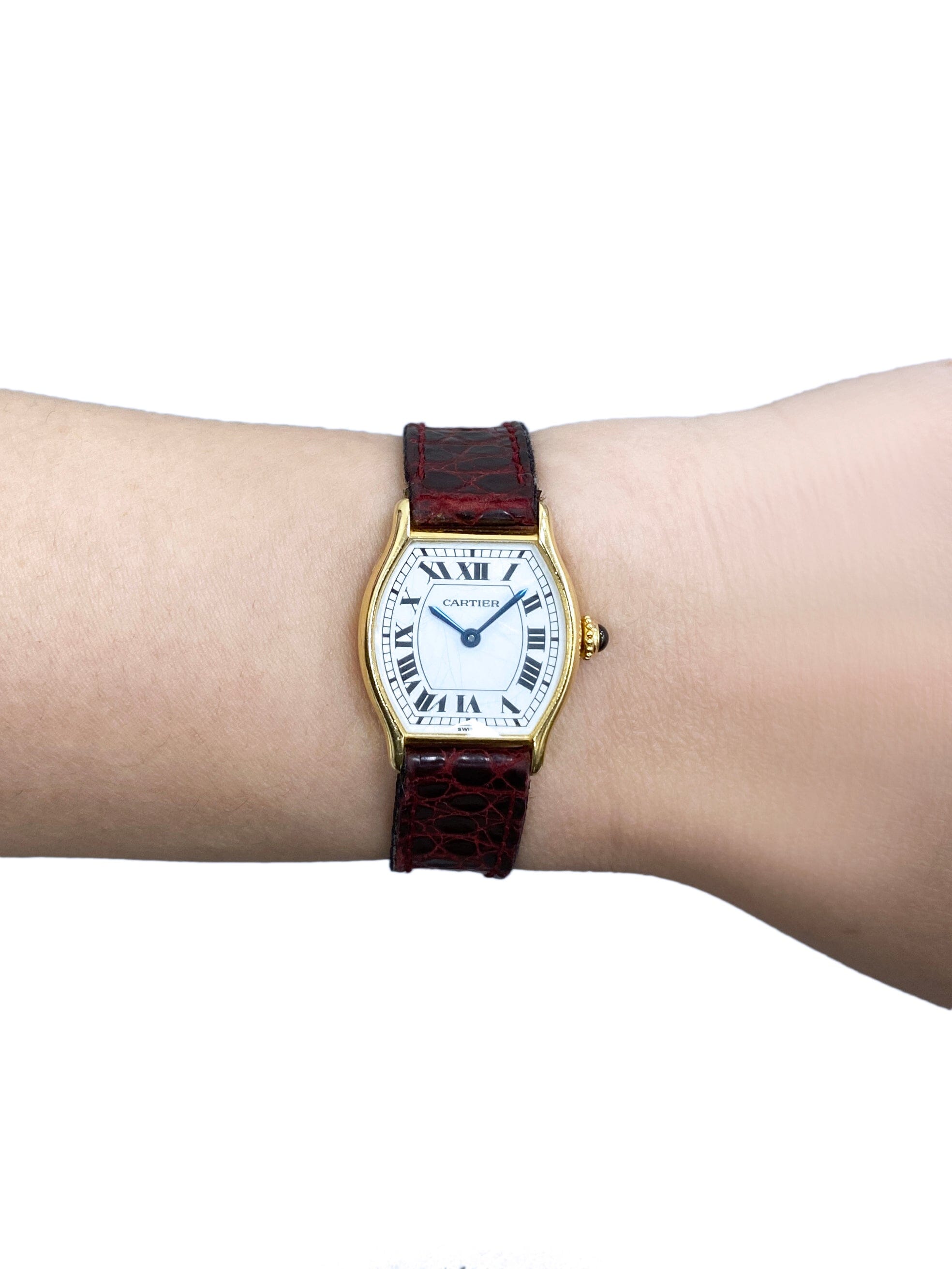 Cartier Paris 7824 White Dial 18K Yellow Gold Ladies Watch – Phigora