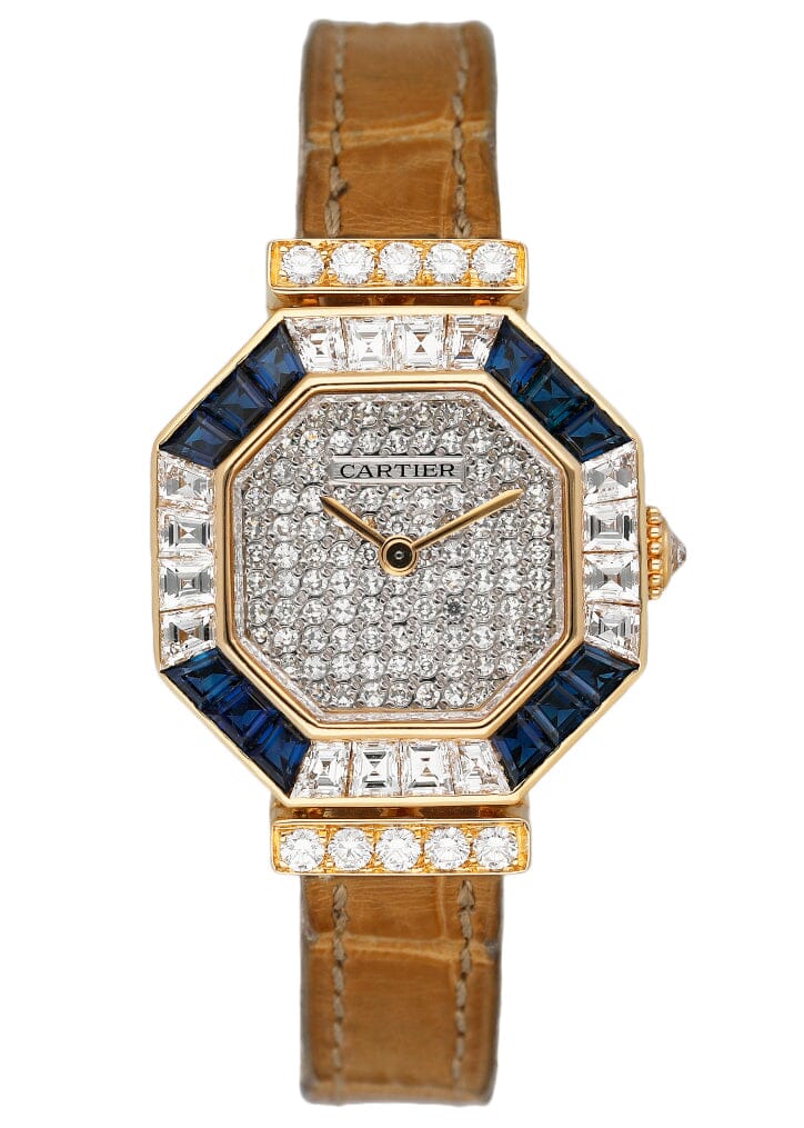 Cartier Paris Andine 82220000 Diamond Sapphire Ladies Watch