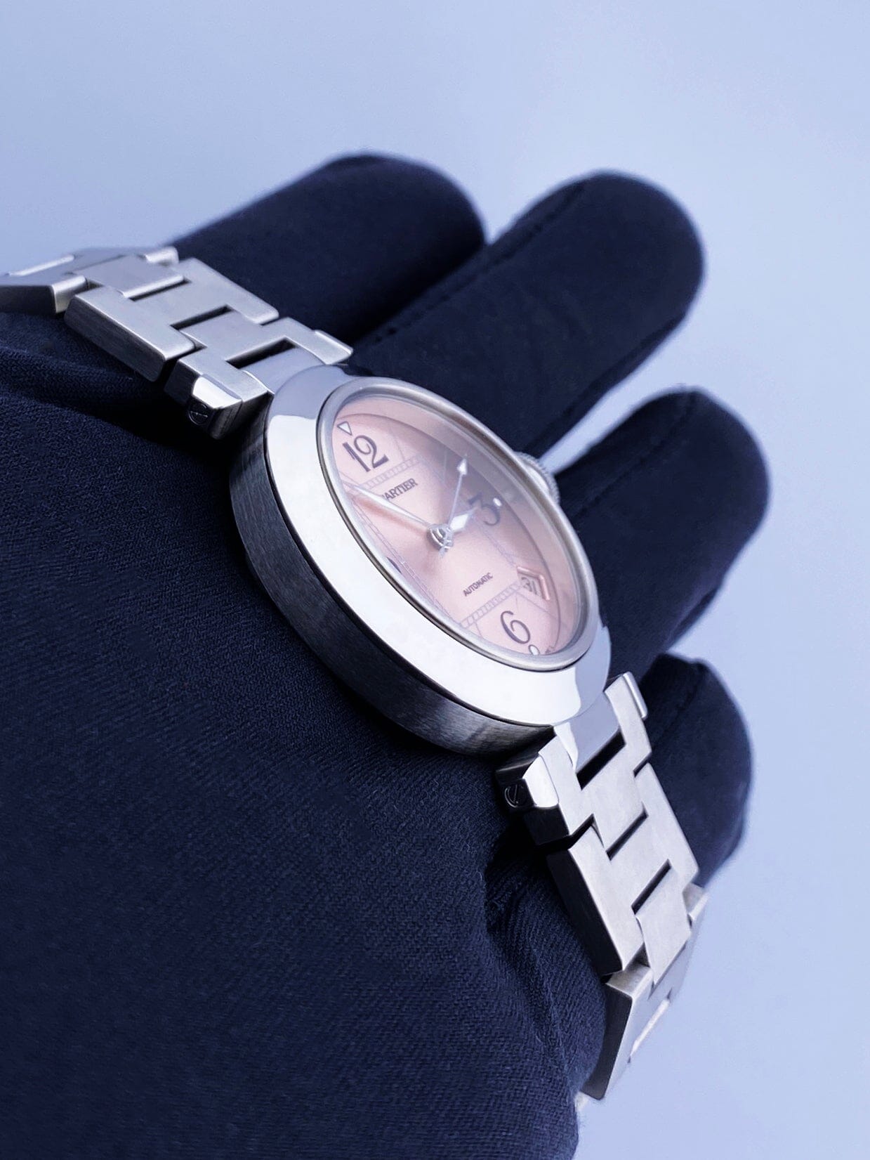 Cartier Pasha 2324 Pink Dial Steel Ladies Watch - Virtual