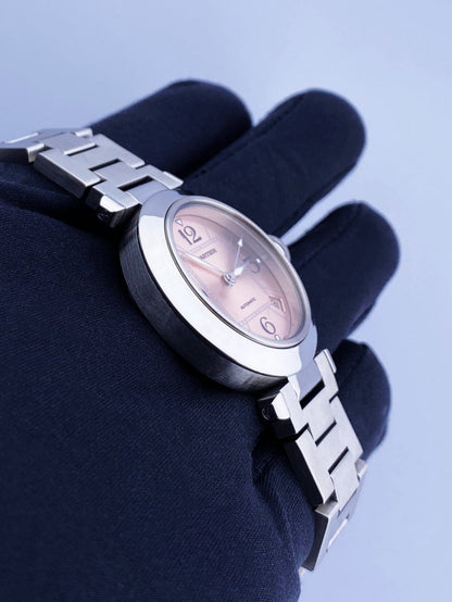 Cartier Pasha 2324 Pink Dial Steel Ladies Watch - Virtual