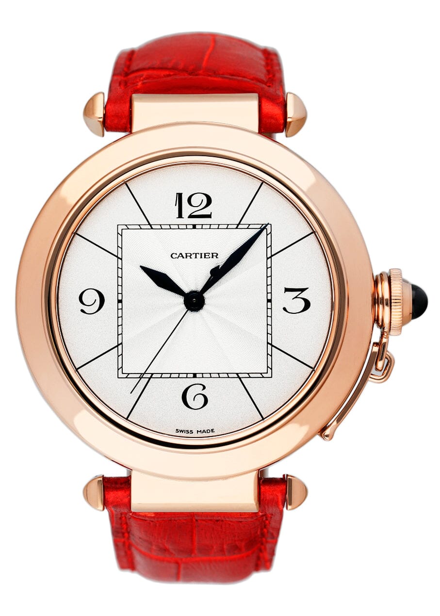 Cartier Pasha W3019051 18K Rose Gold Mens Watch Box Papers - Watches