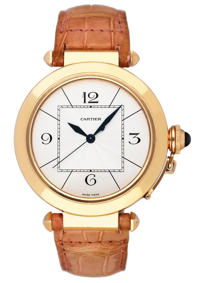 Cartier Pasha W3019351 18K Rose Gold Mens Watch - Watches