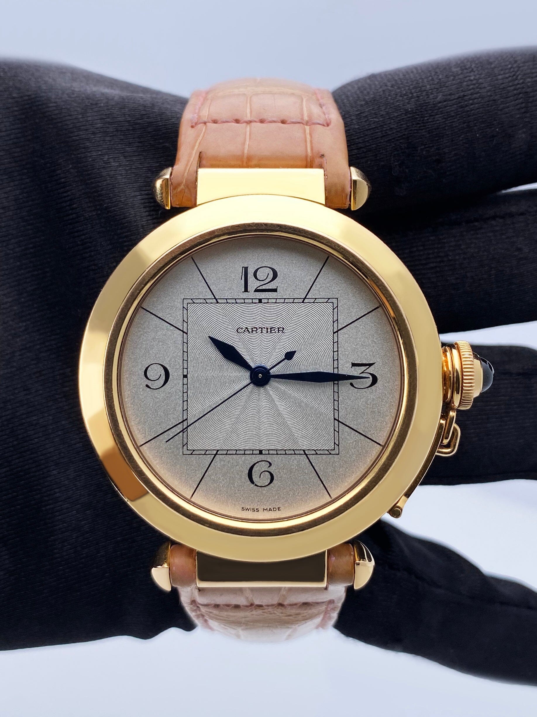 Cartier Pasha W3019351 18K Rose Gold Mens Watch - Watches