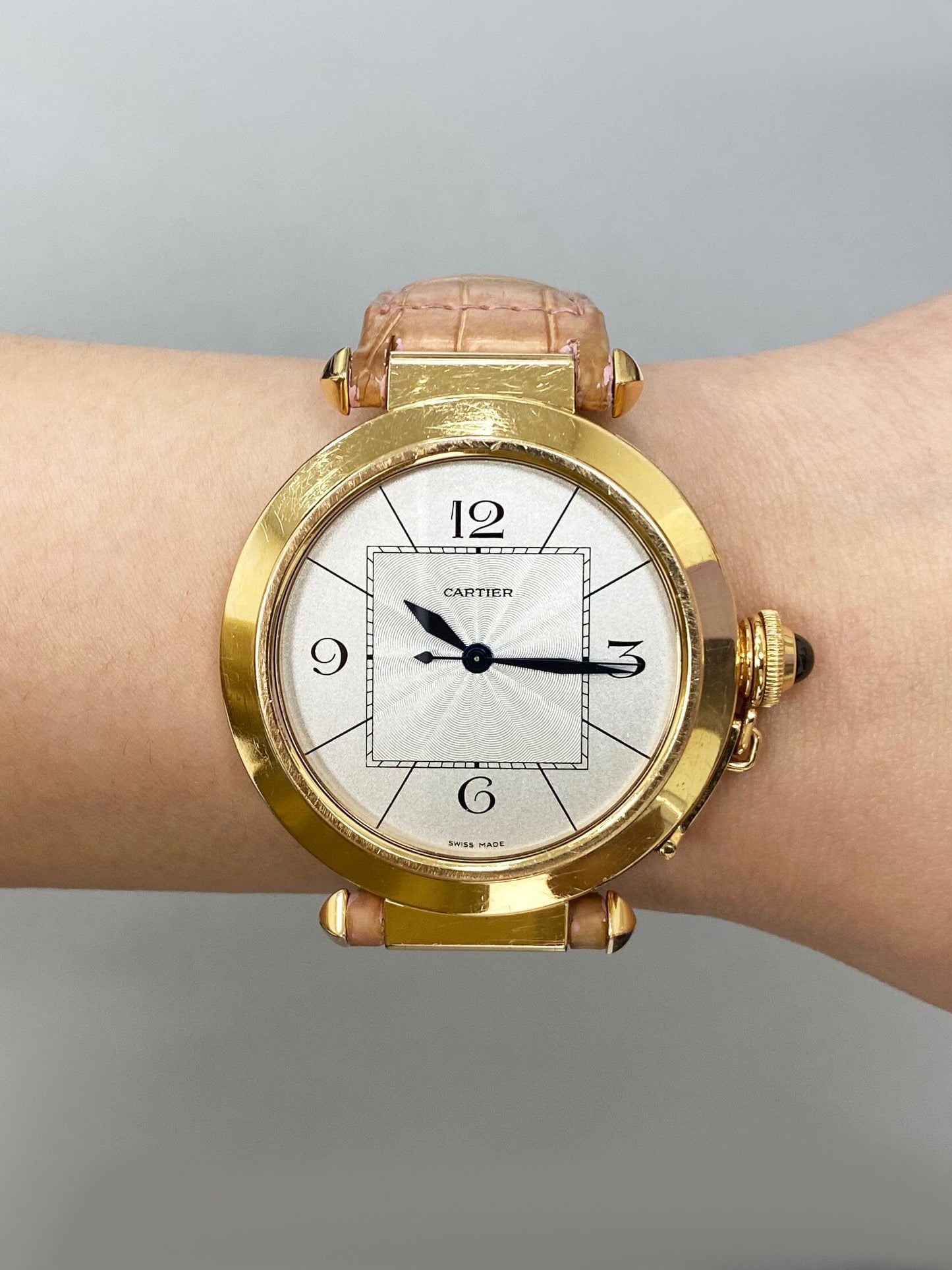 Cartier Pasha W3019351 18K Rose Gold Mens Watch - Watches