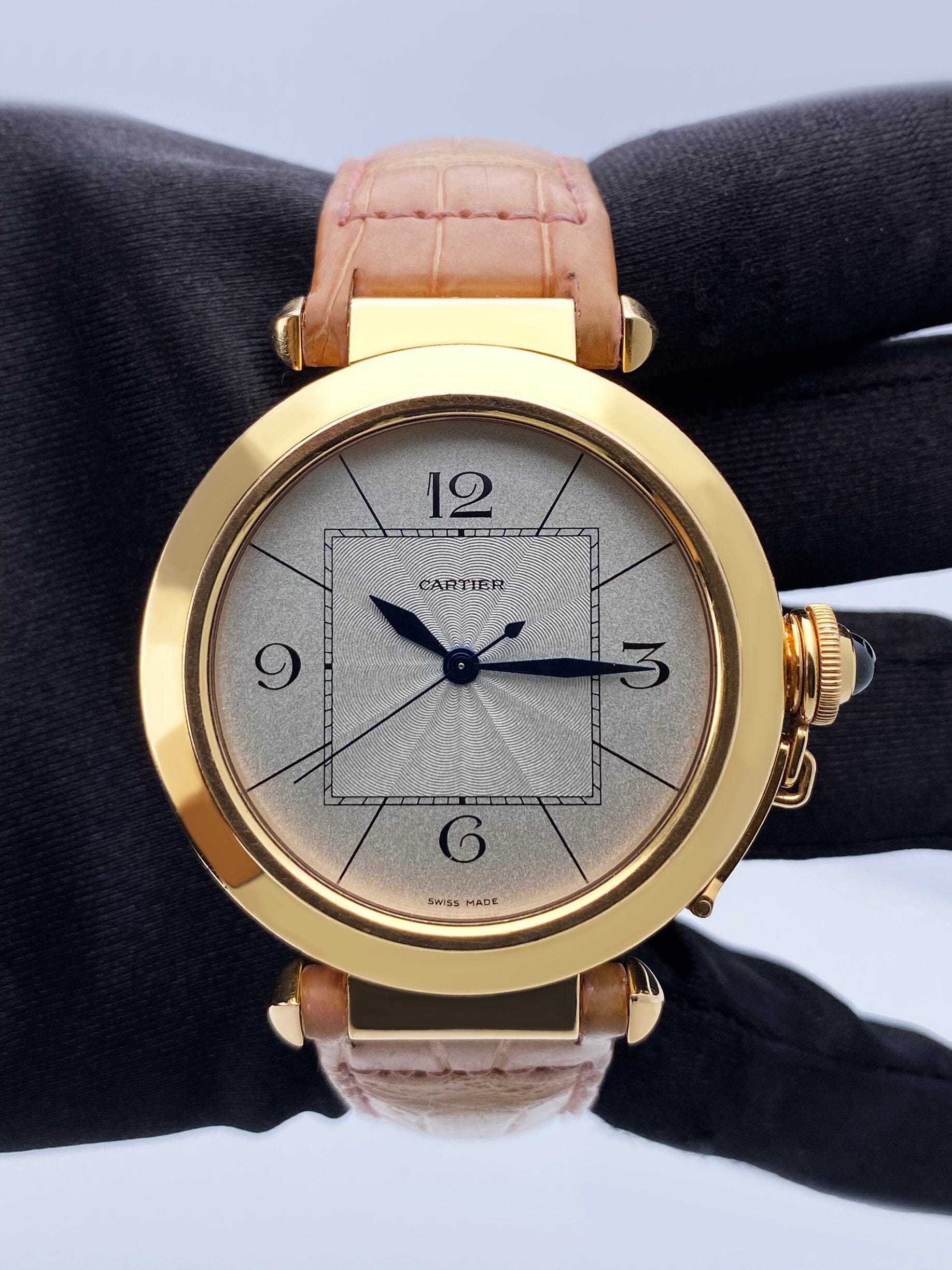 Cartier Pasha W3019351 18K Rose Gold Mens Watch - Watches