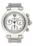 Cartier Pasha W31039M7 White Dial Chronograph Mens Watch - Watches