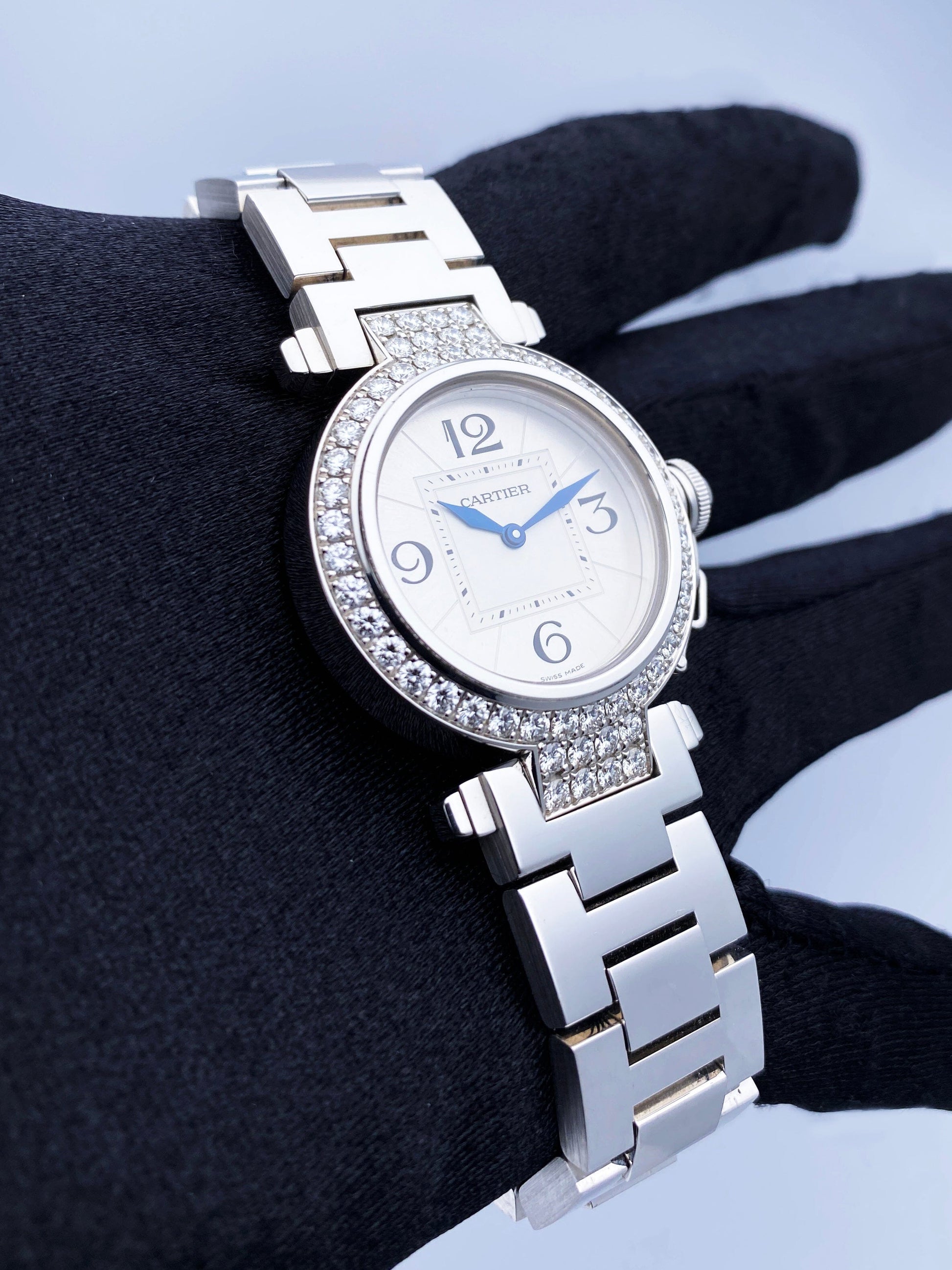Cartier Pasha WJ11924G Rhodiumized White Gold Ladies Watch - Virtual